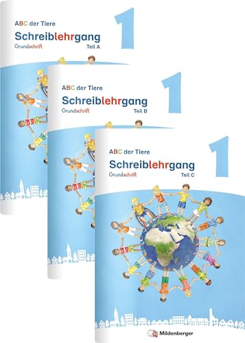 ABC der Tiere 1 Neubearbeitung – Schreiblehrgang Grundschrift, Teil A, B und C (ABC der Tiere 1 - Neubearbeitung 2023) von Mildenberger Verlag GmbH